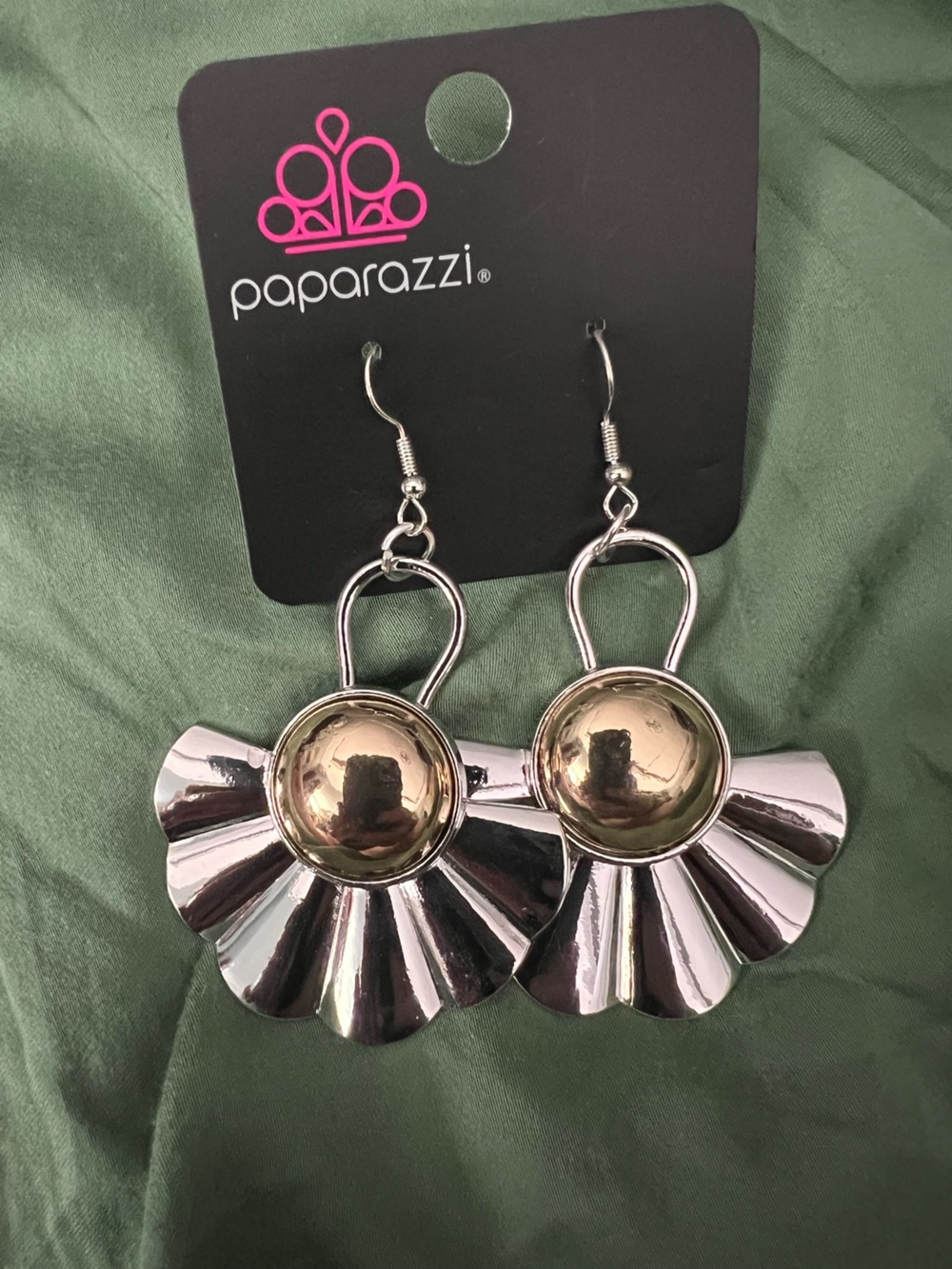 Paparazzi Two-Tone Silver & Gold Drop Earrings